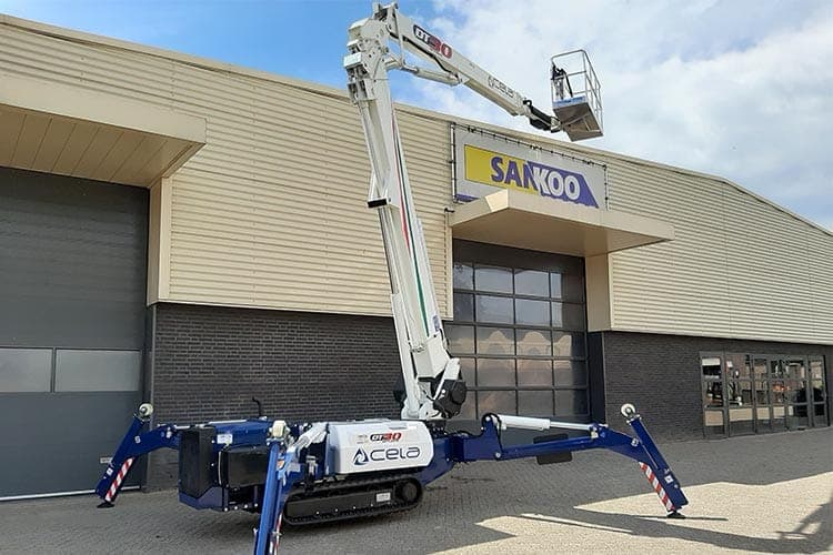 Maximaal werkbereik door dubbele telescoop